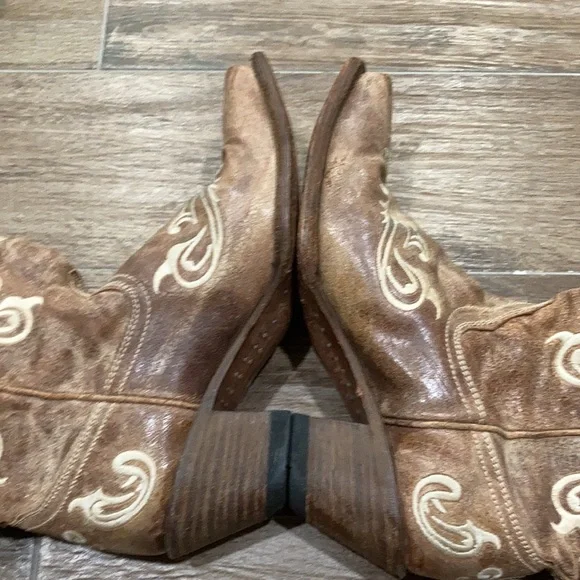 CORRAL Leather Embroider Cowgirl Western Boots sz 8.5 Coastal cowgirl - Picture 9 of 15